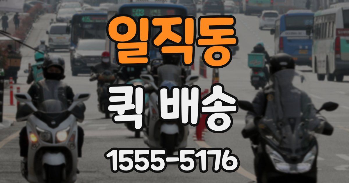 일직동 퀵 배송