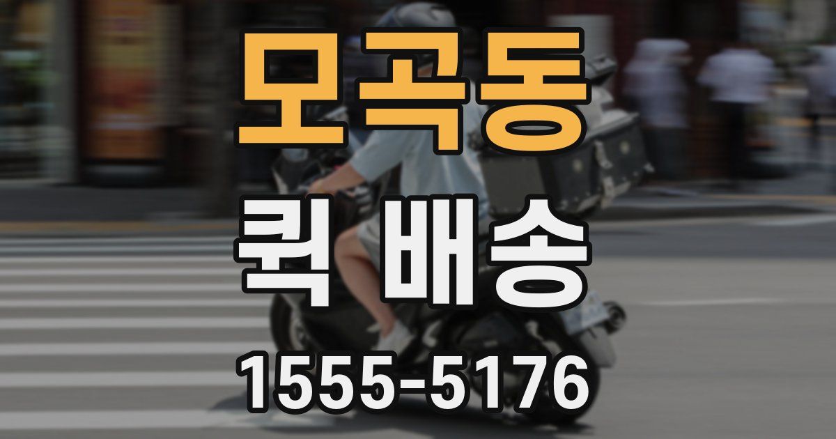 모곡동 퀵 배송