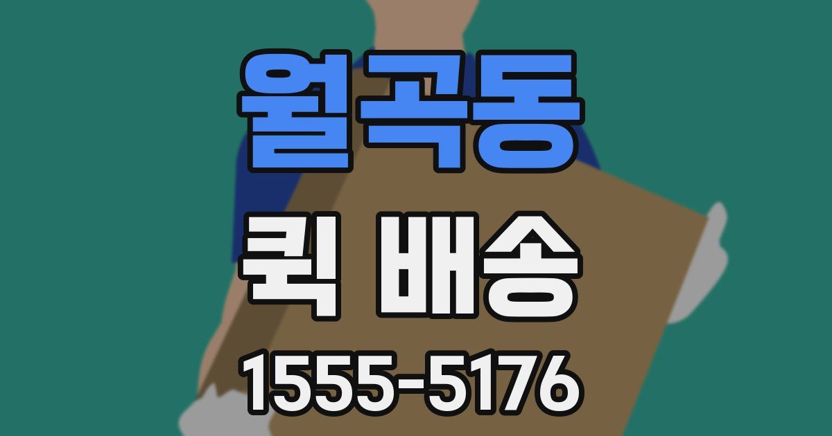 월곡동 퀵 배송