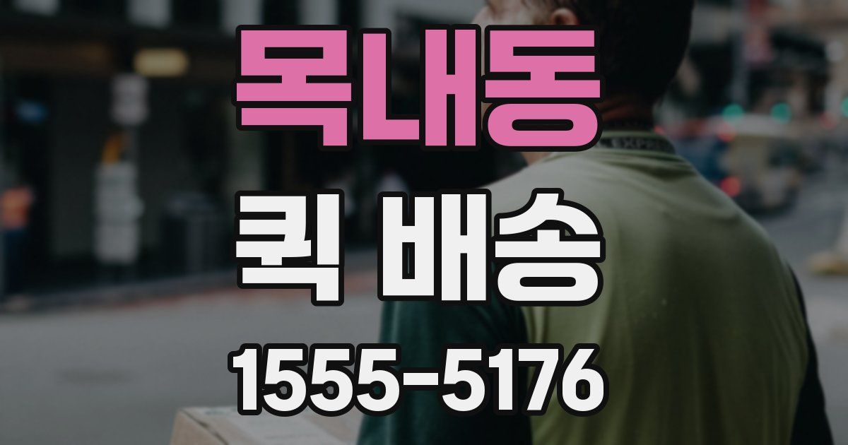 목내동 퀵 배송