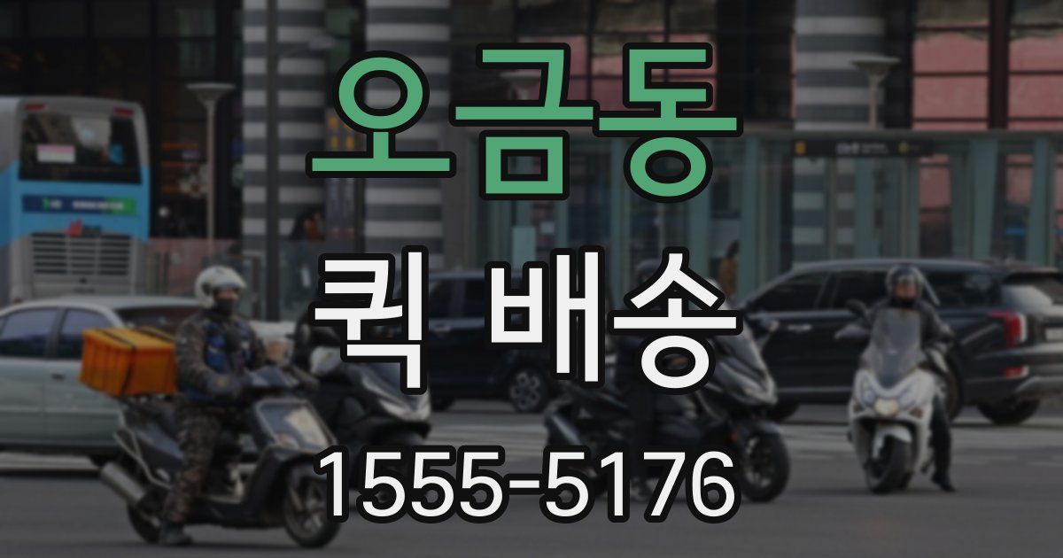 오금동 퀵 배송
