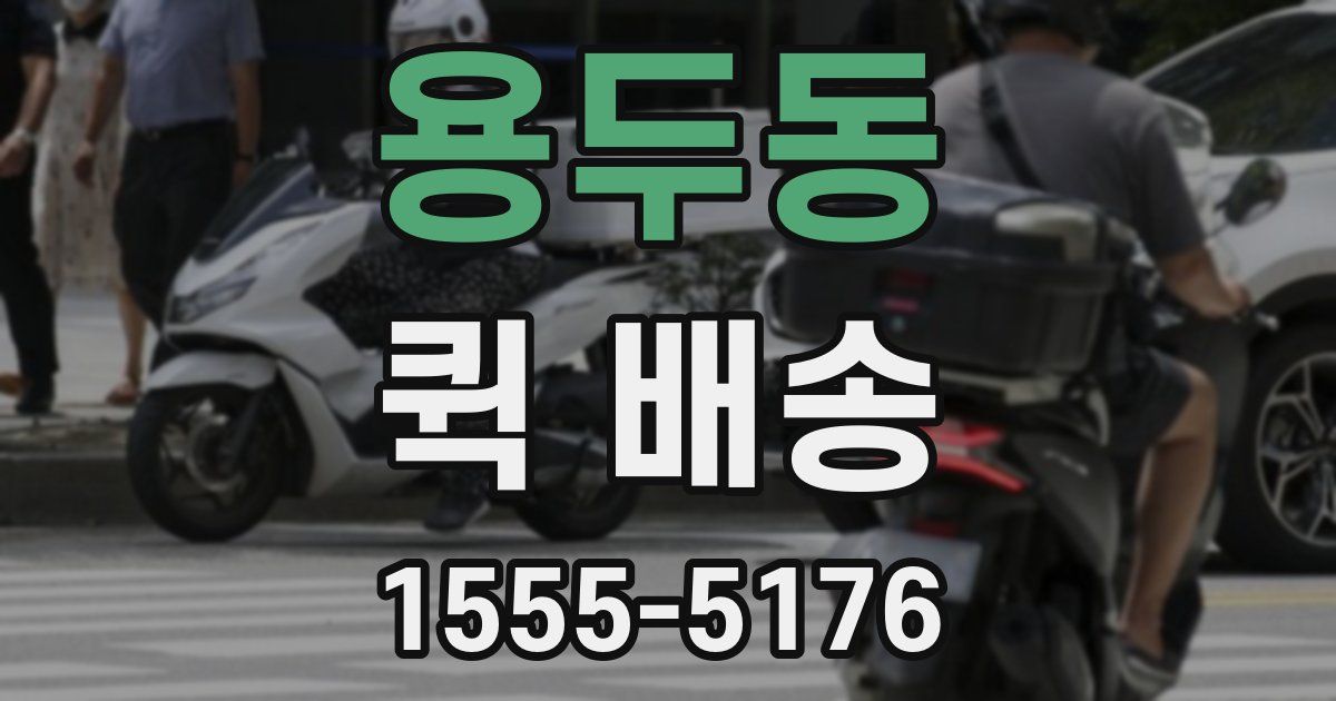 용두동 퀵 배송