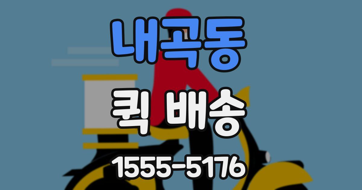 내곡동 퀵 배송