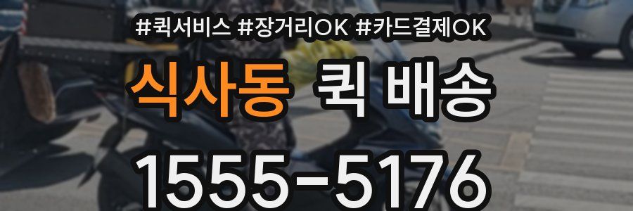 식사동 퀵 배송