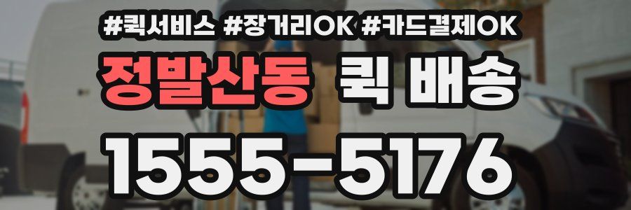정발산동 퀵 배송