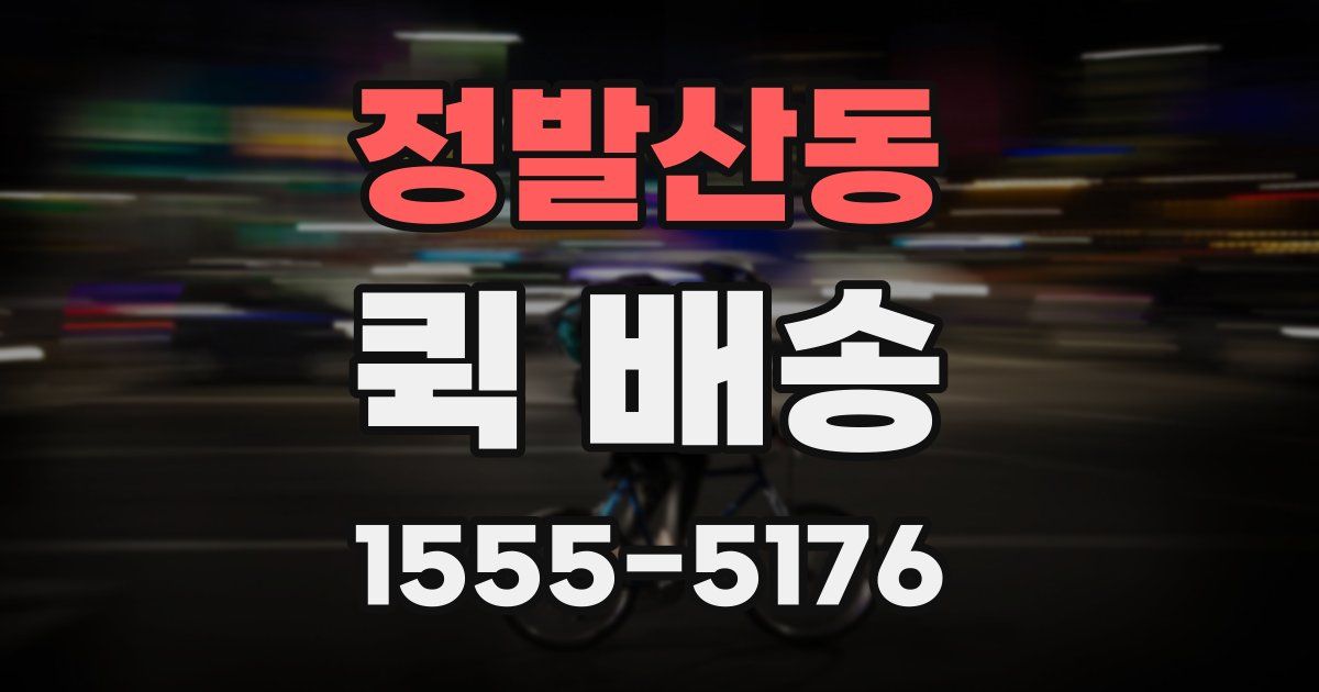 정발산동 퀵 배송