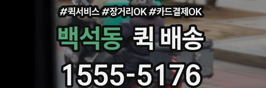 백석동 퀵 배송