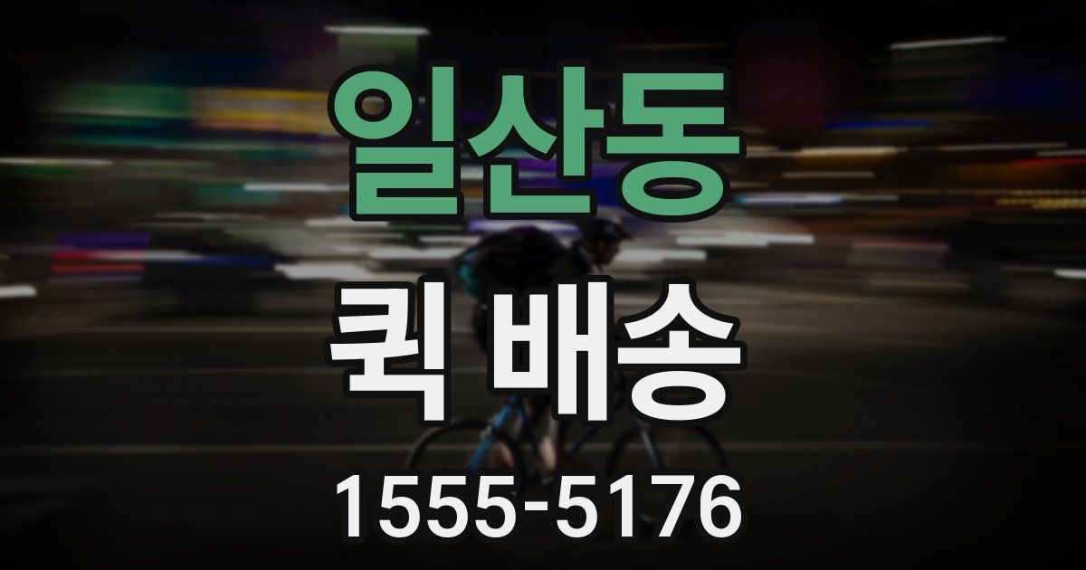 일산동 퀵 배송