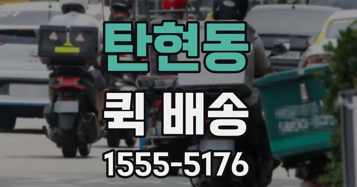 탄현동 퀵 배송