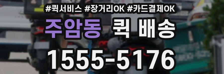 주암동 퀵 배송