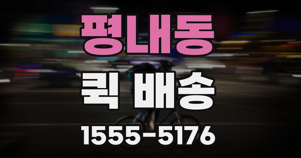 평내동 퀵 배송