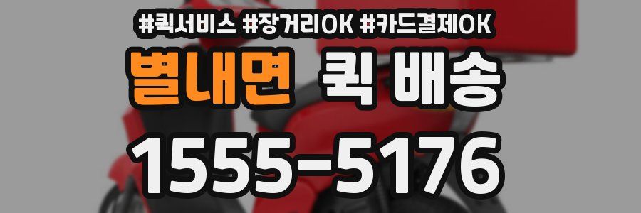 별내면 퀵 배송