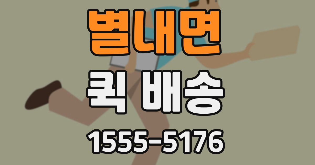 별내면 퀵 배송