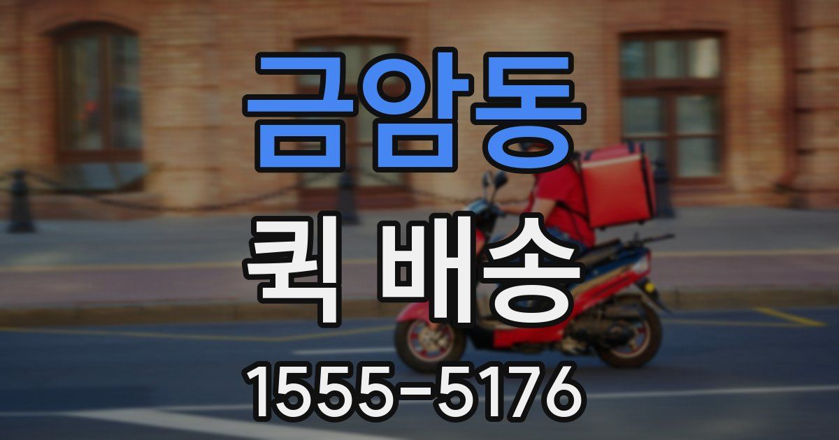 금암동 퀵 배송