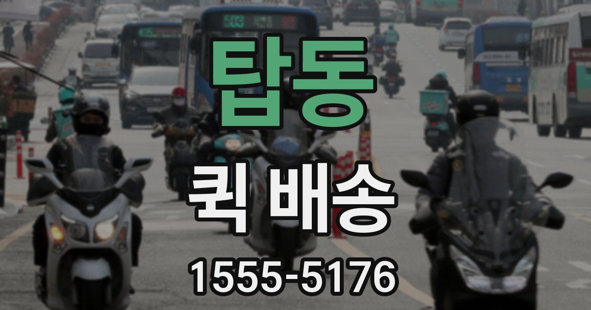 탑동 퀵 배송