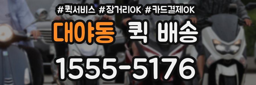 대야동 퀵 배송