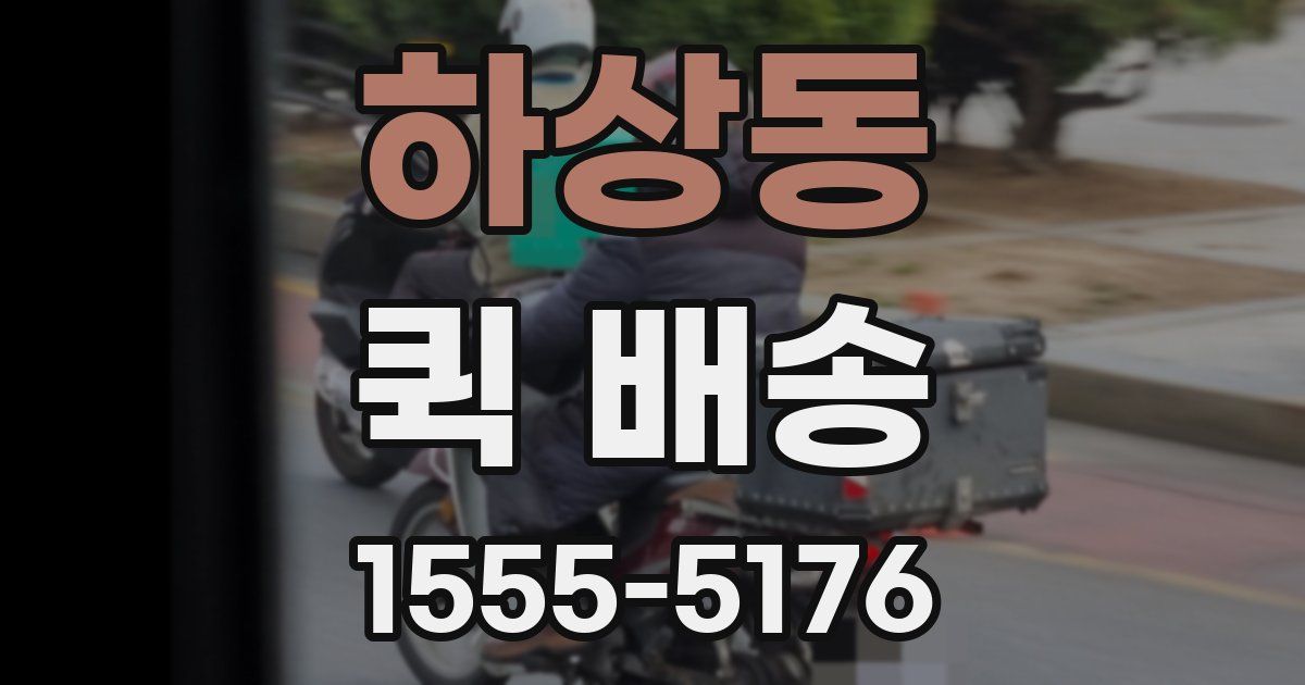 하상동 퀵 배송