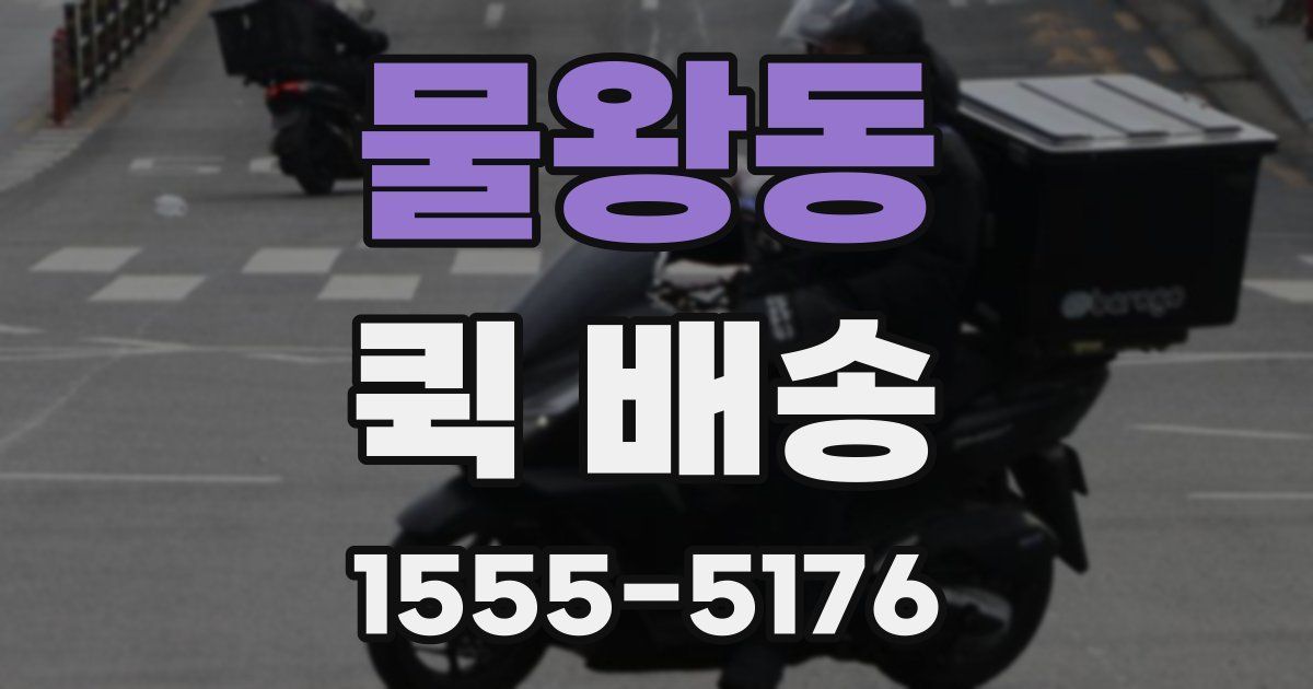 물왕동 퀵 배송