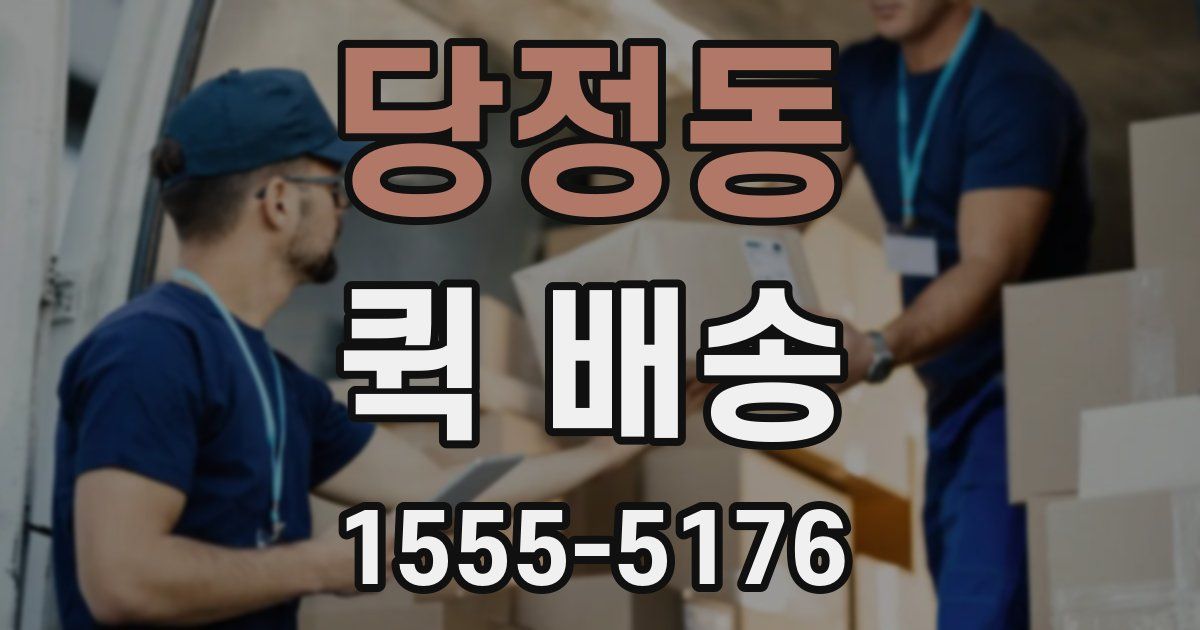 당정동 퀵 배송