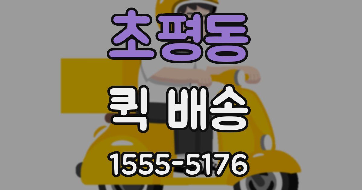 초평동 퀵 배송