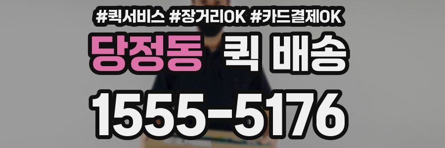 당정동 퀵 배송