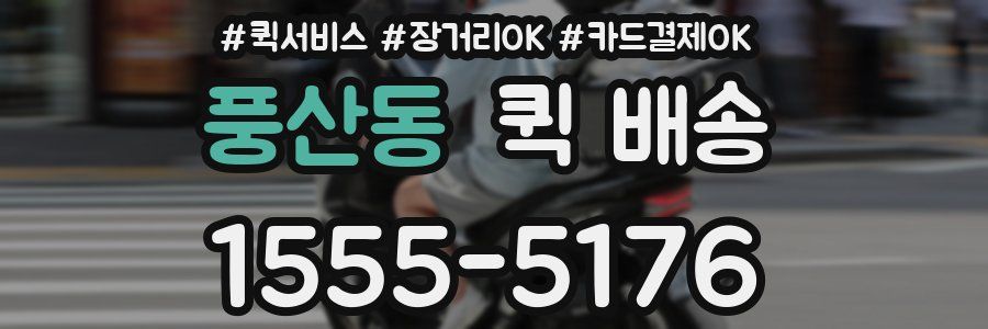 풍산동 퀵 배송