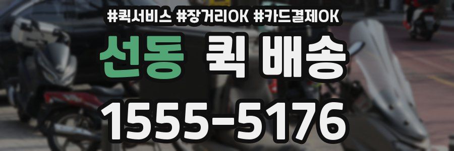 선동 퀵 배송