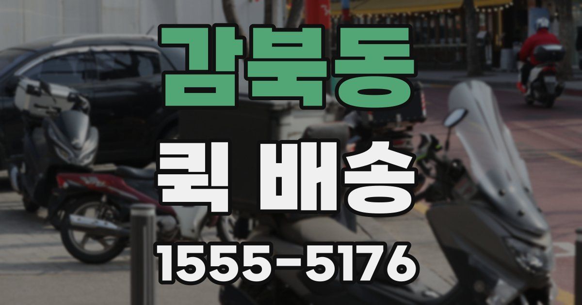 감북동 퀵 배송