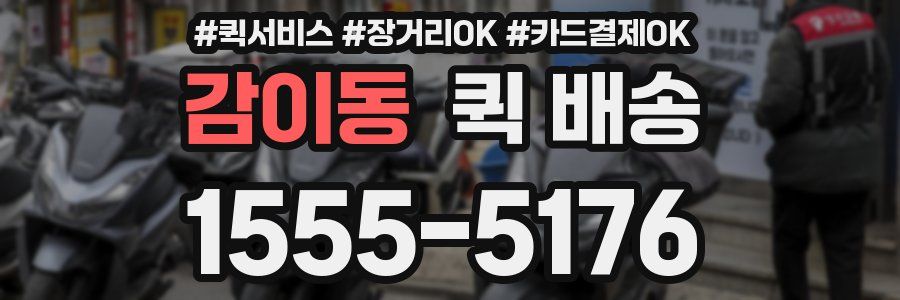 감이동 퀵 배송