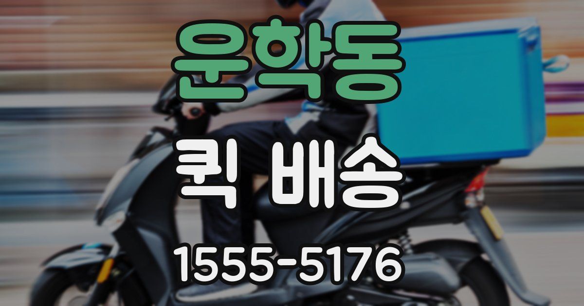 운학동 퀵 배송