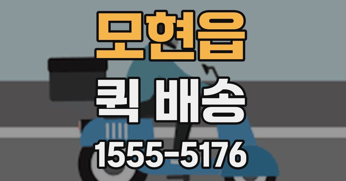 모현읍 퀵 배송