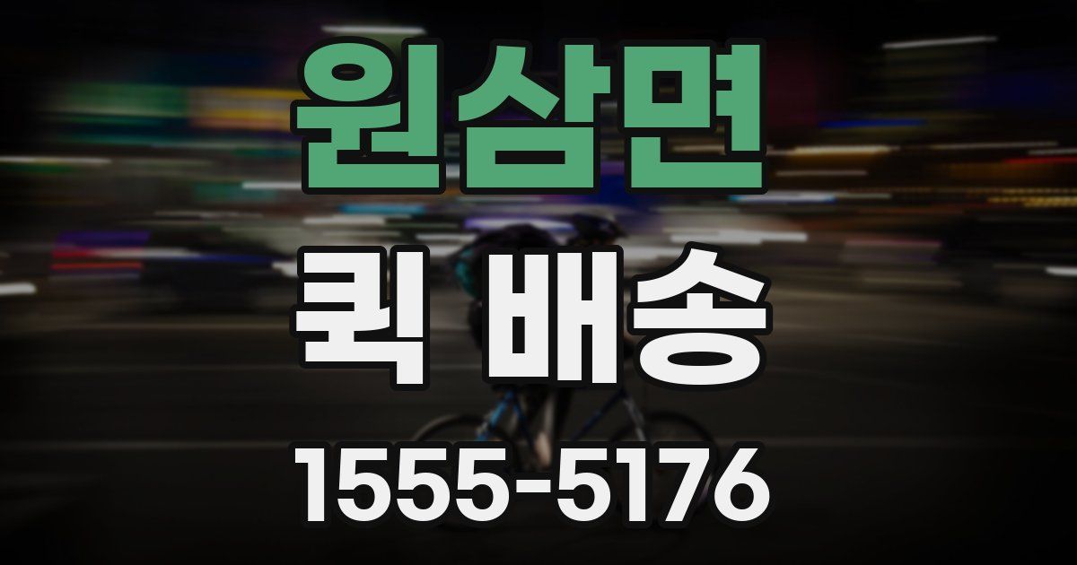 원삼면 퀵 배송