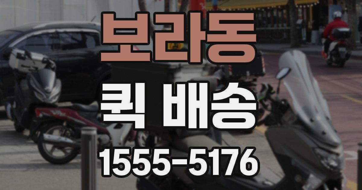 보라동 퀵 배송