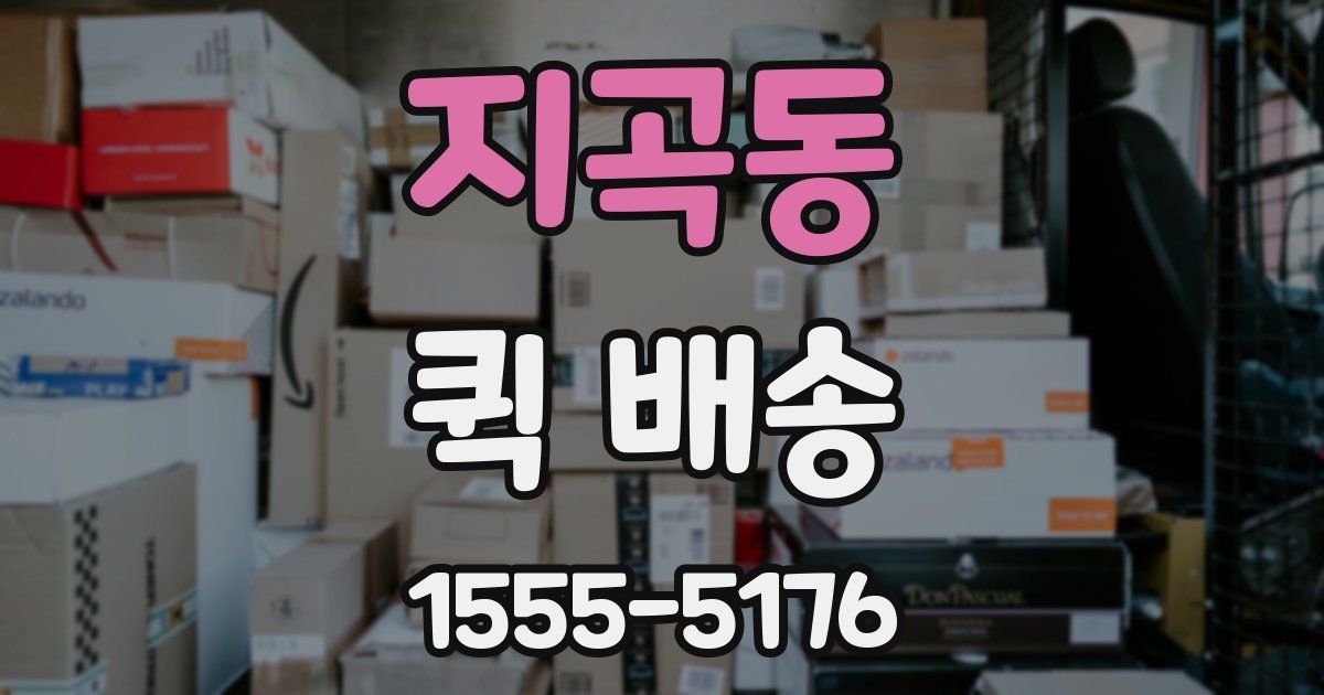 지곡동 퀵 배송