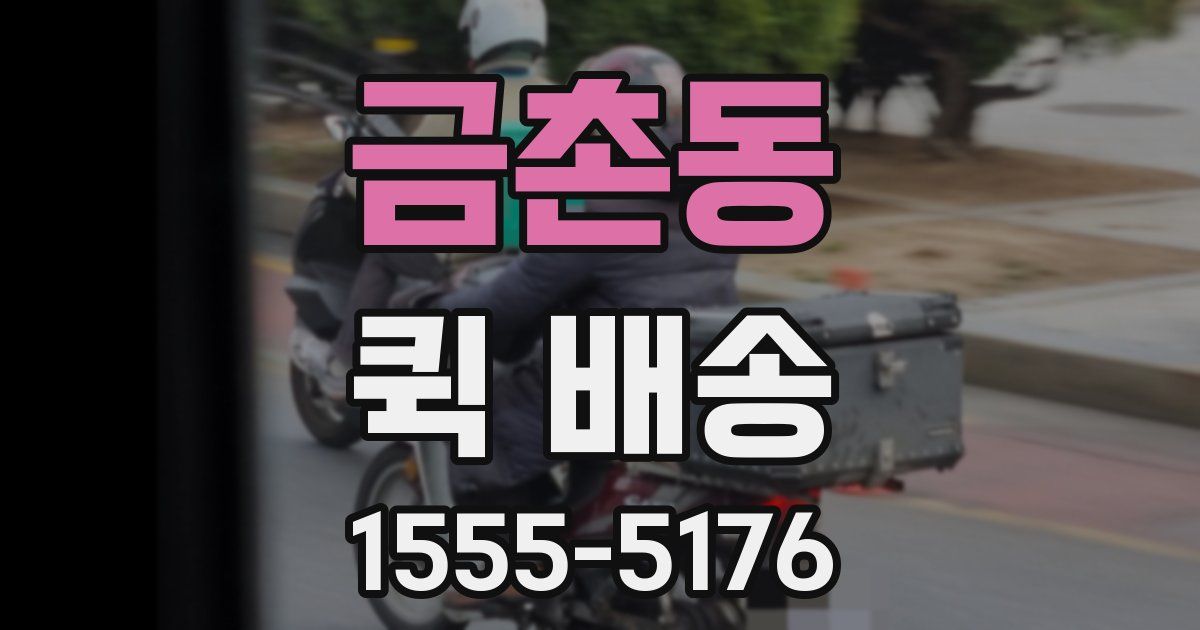 금촌동 퀵 배송