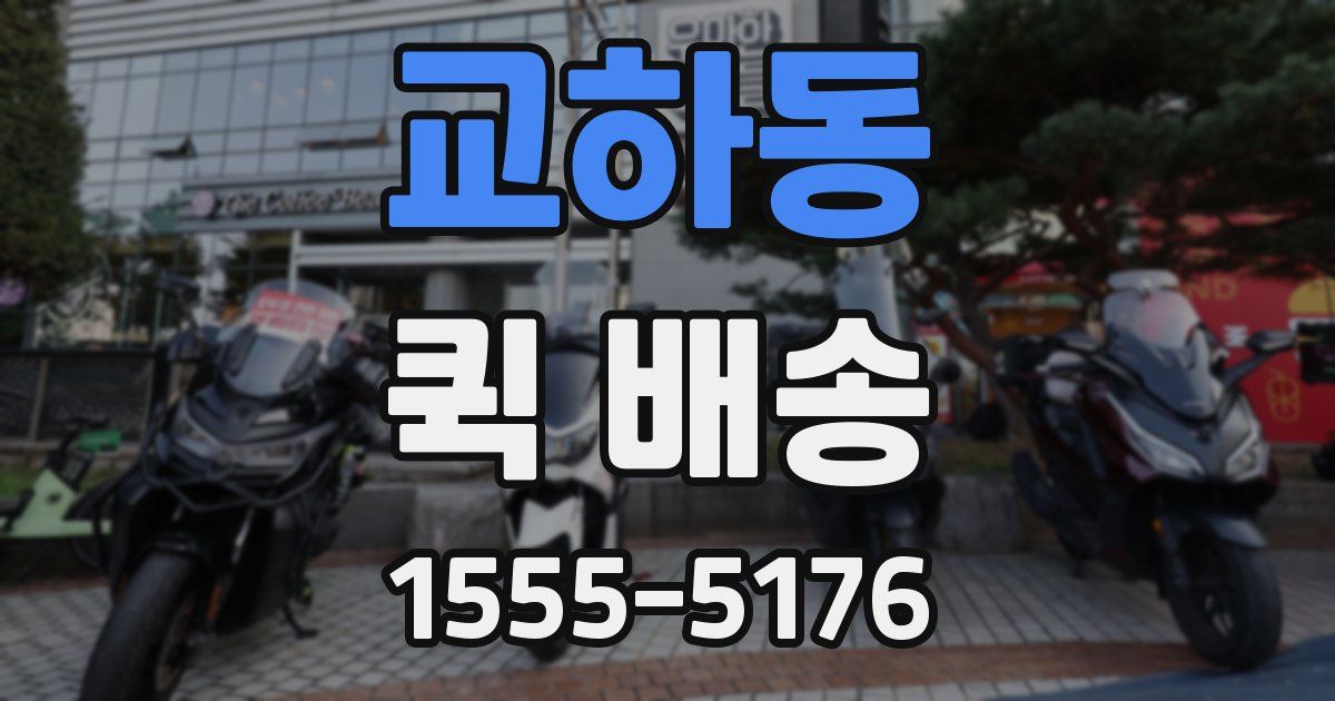 교하동 퀵 배송