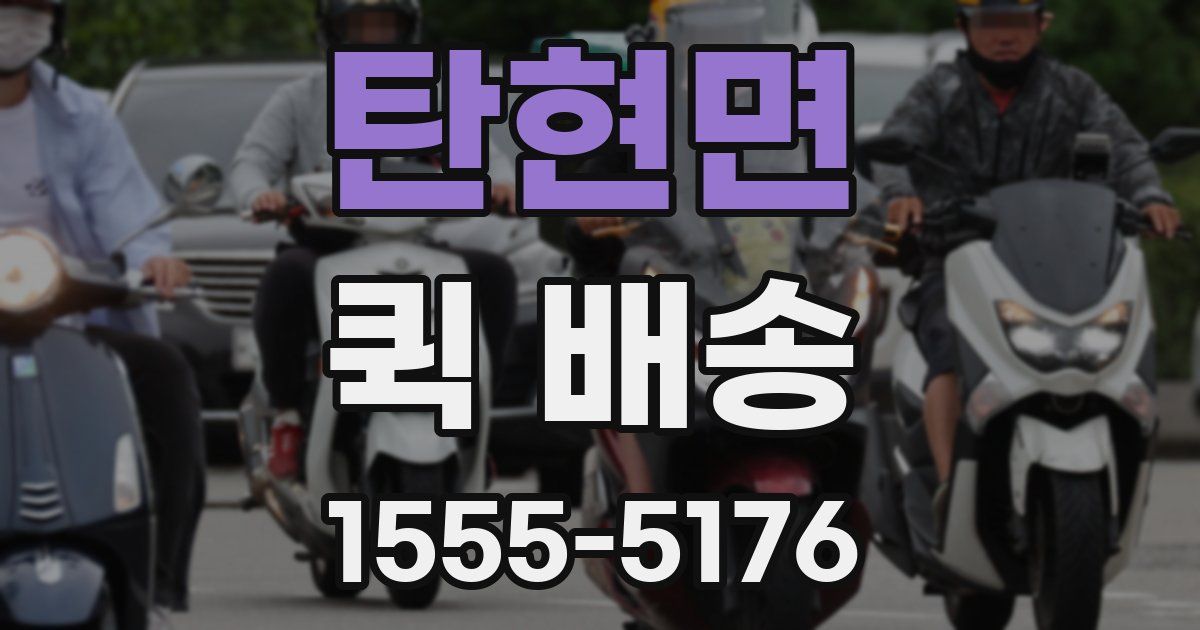 탄현면 퀵 배송