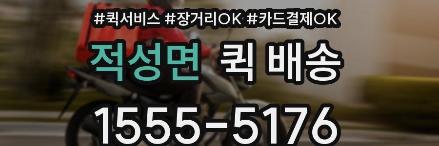 적성면 퀵 배송
