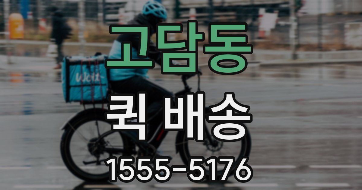 고담동 퀵 배송