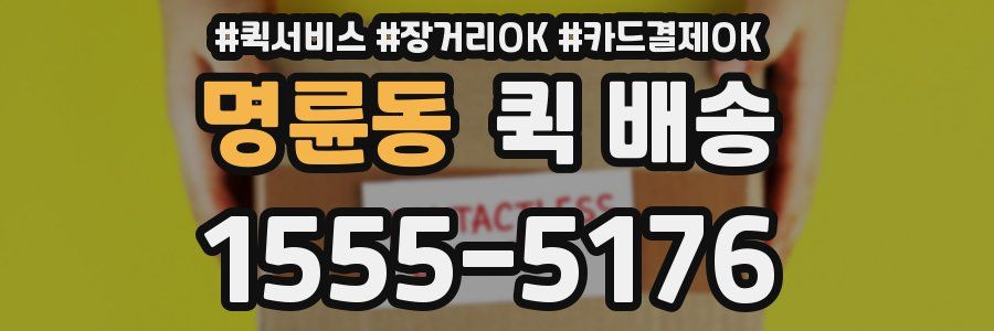 명륜동 퀵 배송