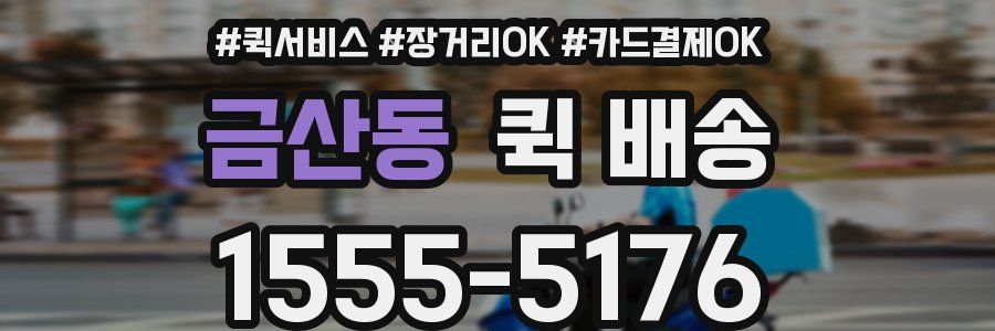 금산동 퀵 배송
