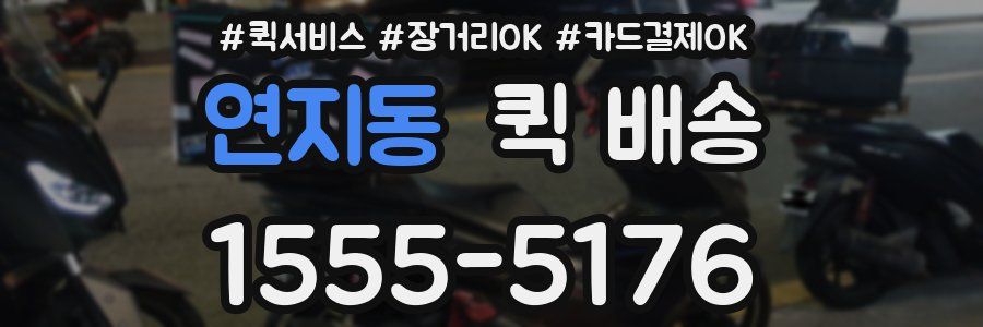 연지동 퀵 배송