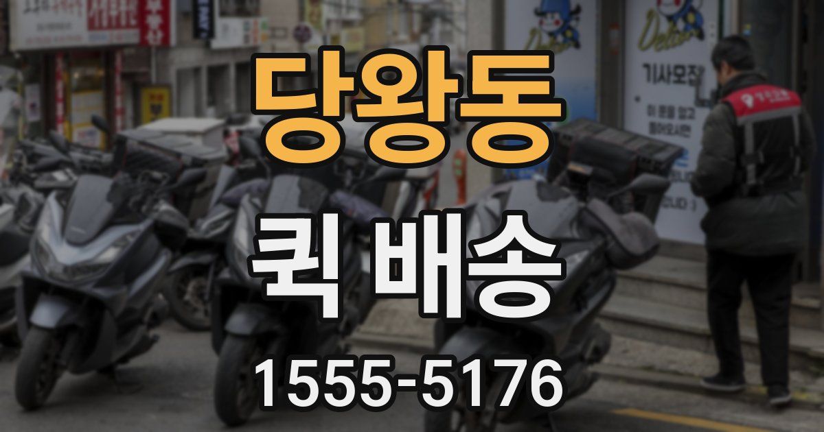 당왕동 퀵 배송