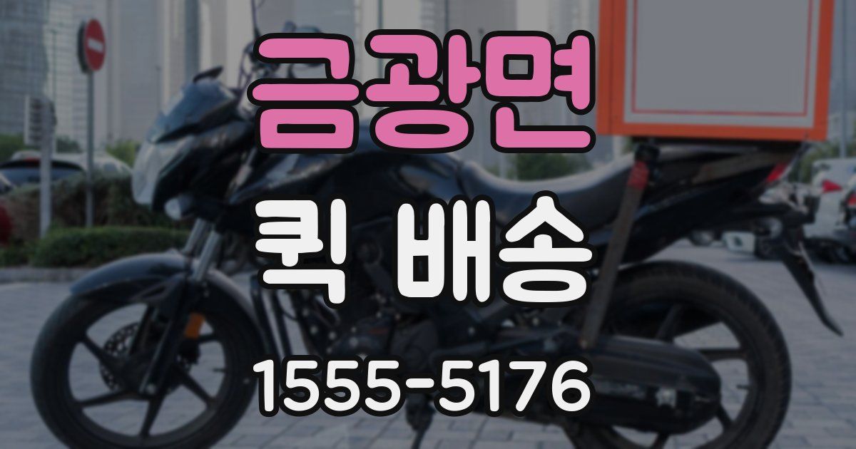 금광면 퀵 배송