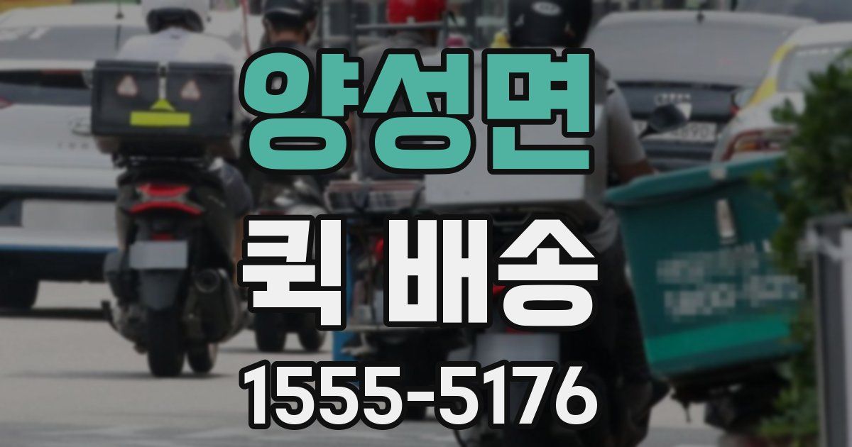 양성면 퀵 배송