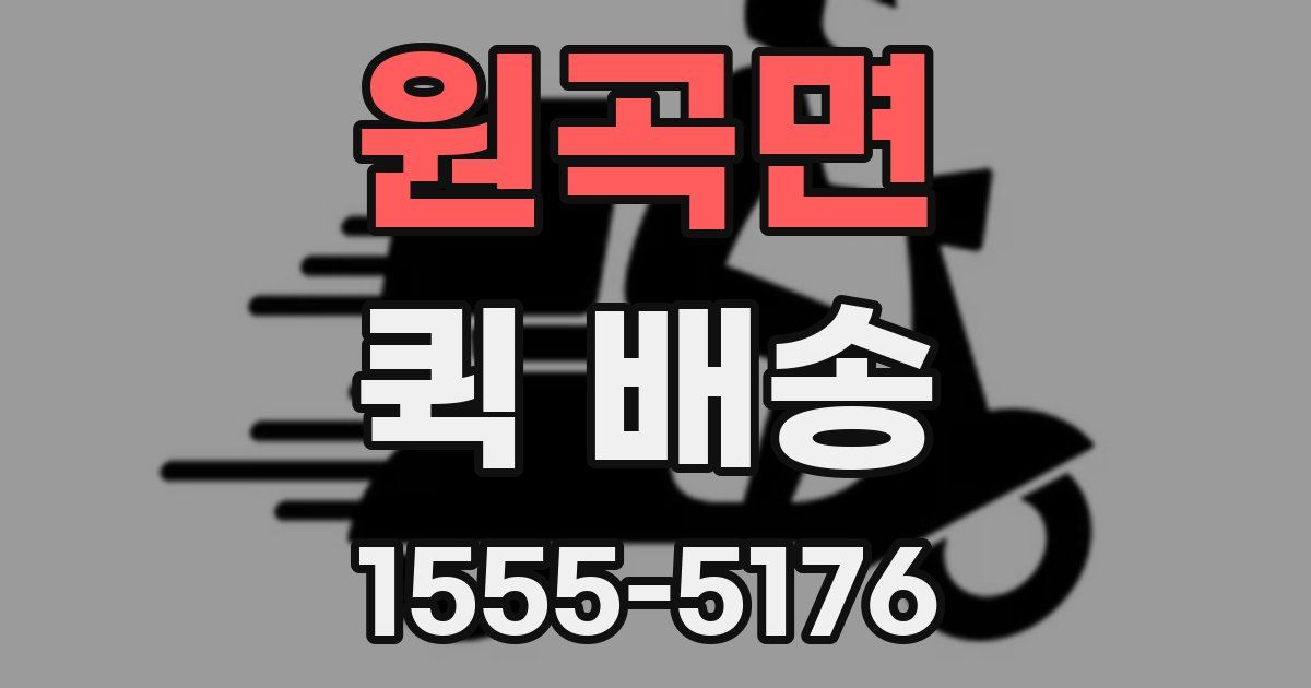 원곡면 퀵 배송
