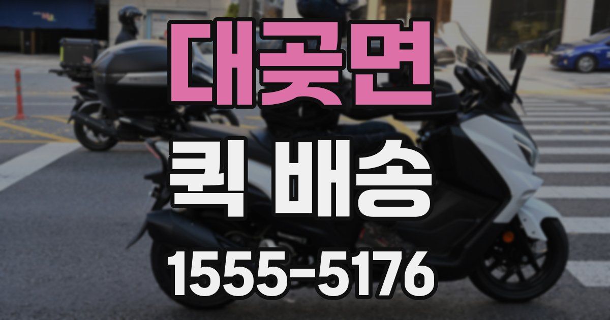 대곶면 퀵 배송