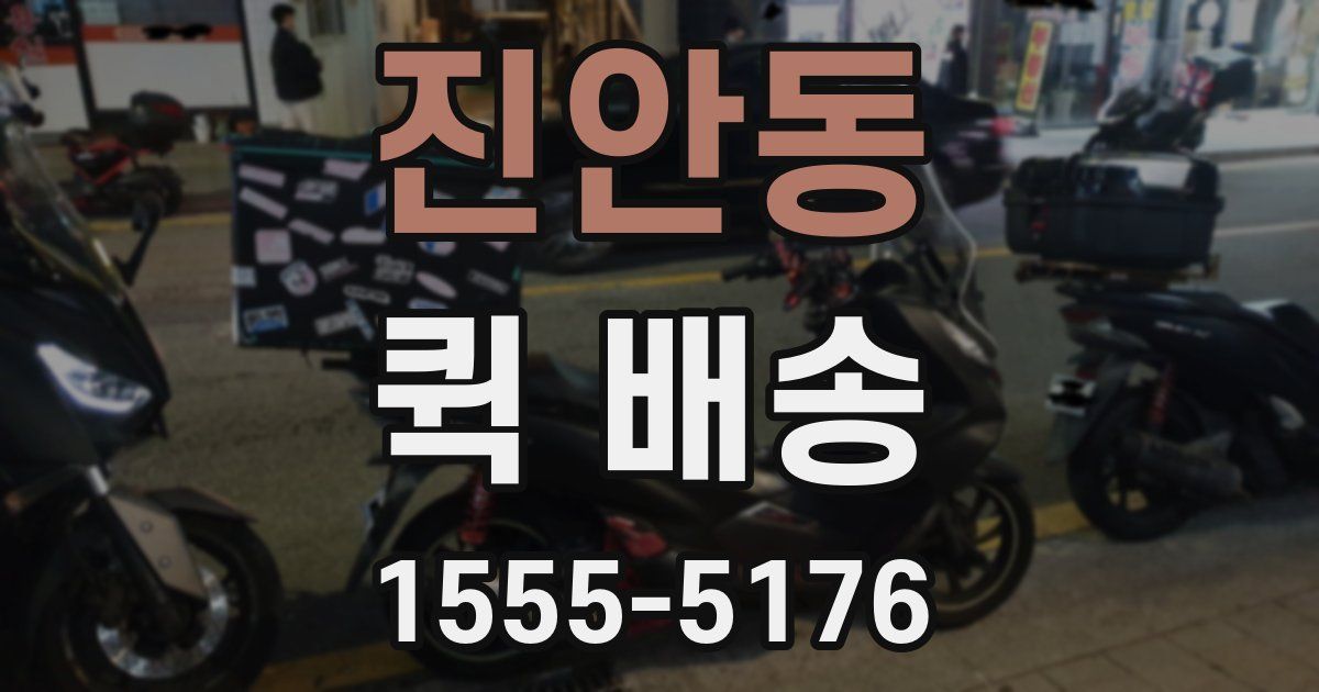 진안동 퀵 배송