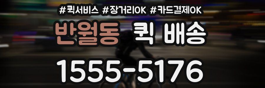 반월동 퀵 배송