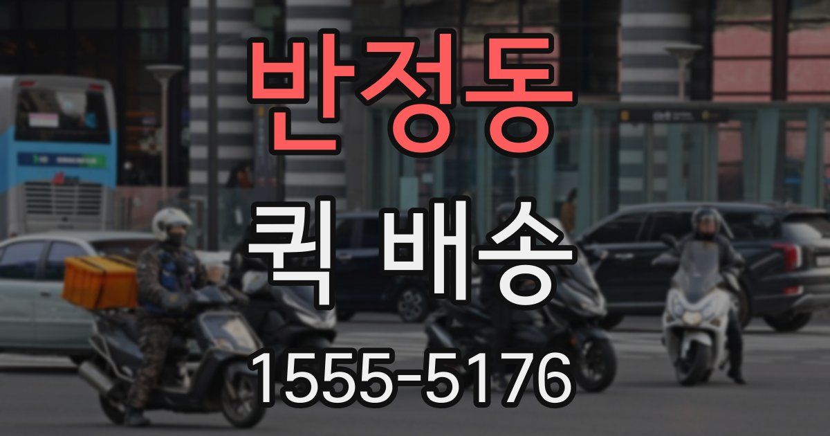 반정동 퀵 배송